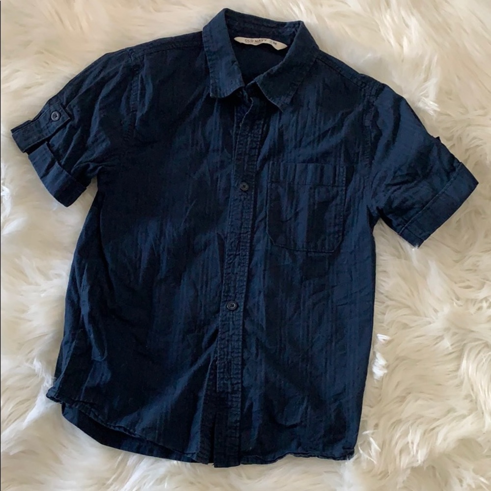 Old navy Dark blue 100% cotton button up